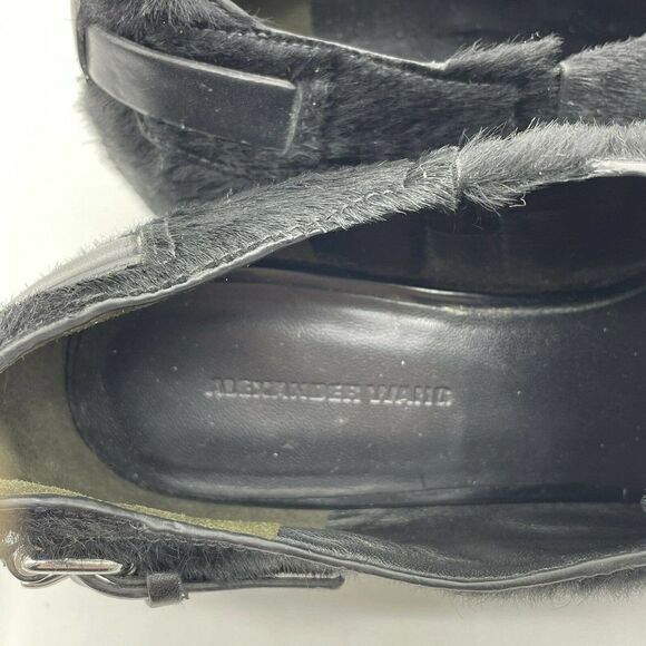 ALEXANDER Wang Black Calf Hair Emily Heels Booties - Picture 11 of 12